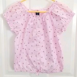 Gap Kids Pleated Pink Top - Size XXL
